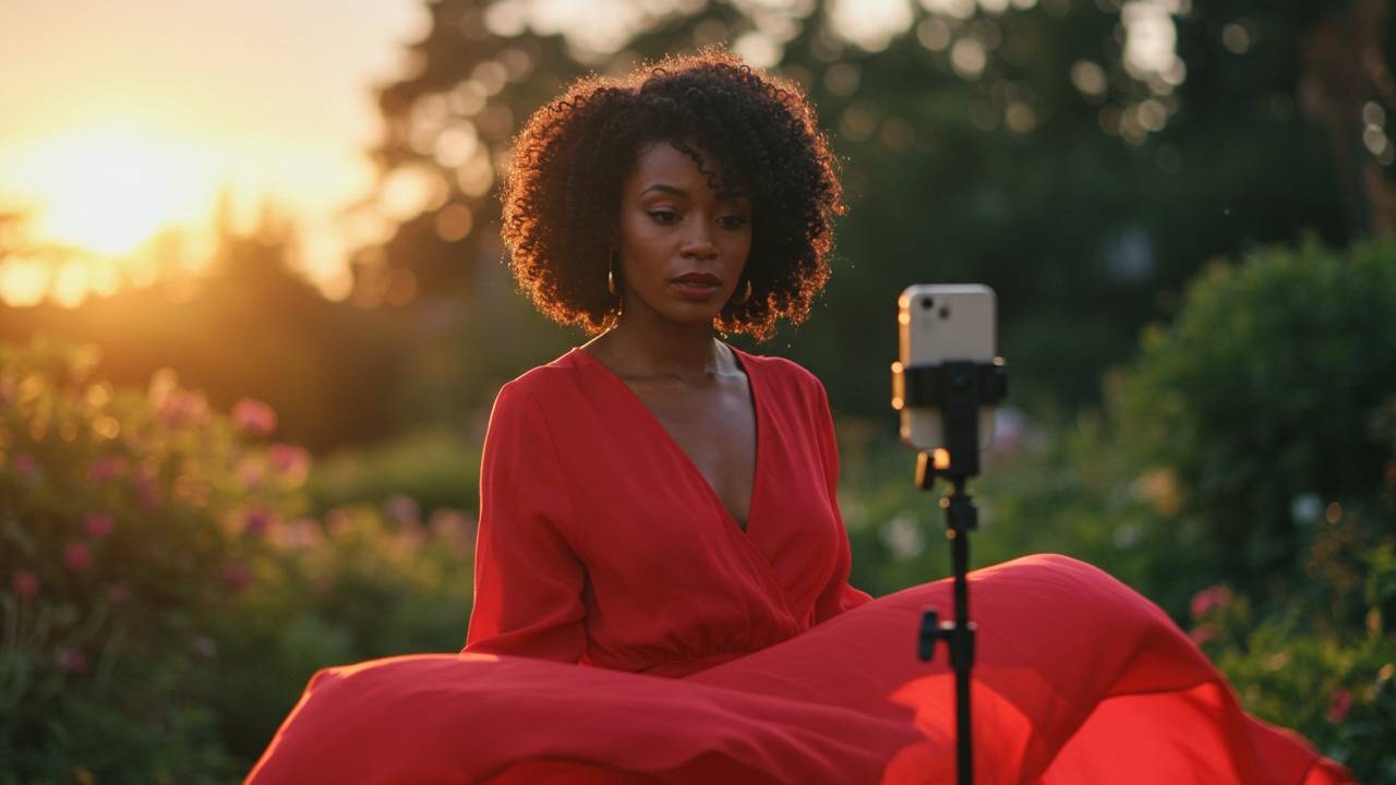 woman shooting video